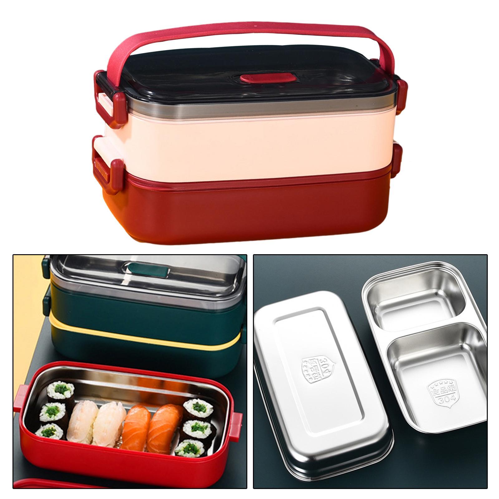 Bento Lunch Box Lunch Container with Handle Durable Storage BPA pink