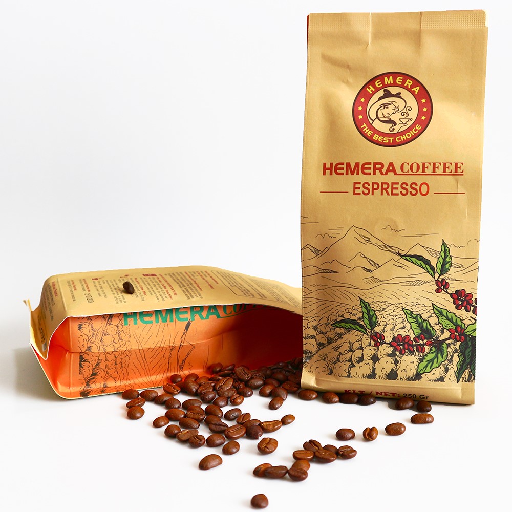 Cà Phê Hạt Nguyên Chất 100% Espresso Hemera Coffee (250g)