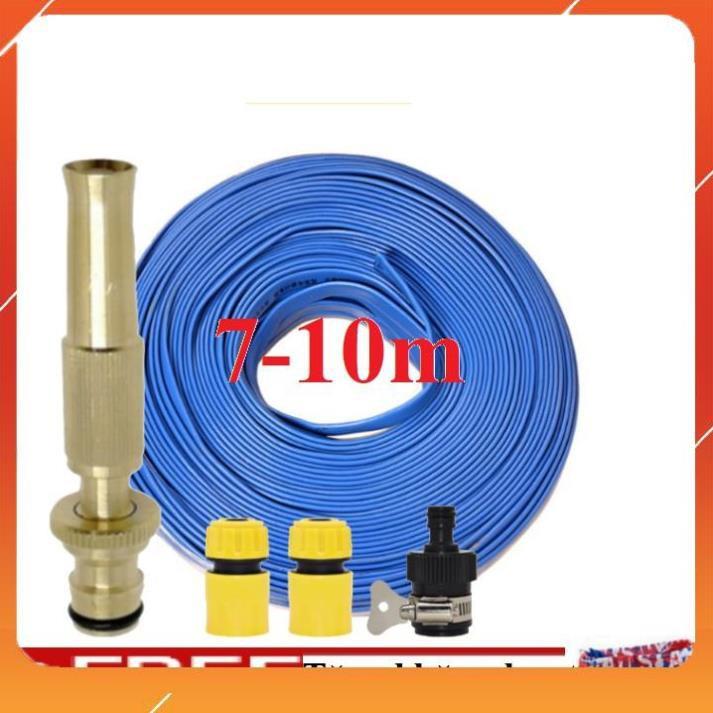 Bộ dây vòi xịt bơm nước tưới rửa , tăng áp 3 lần, loại 7m, 10m 206587 cút sập+ khăn phượt
