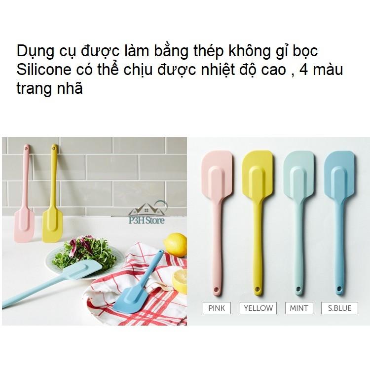 Phới vét bột silicone Lock&amp;Lock cáng dài dụng cụ lật đồ ăn chịu nhiệt chuyên dụng CKT223