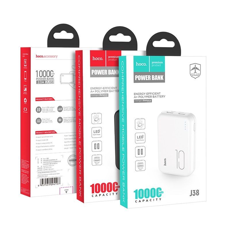 Sạc Dự Phòng Hoco J38 10000mAh - Hàng Chính Hãng