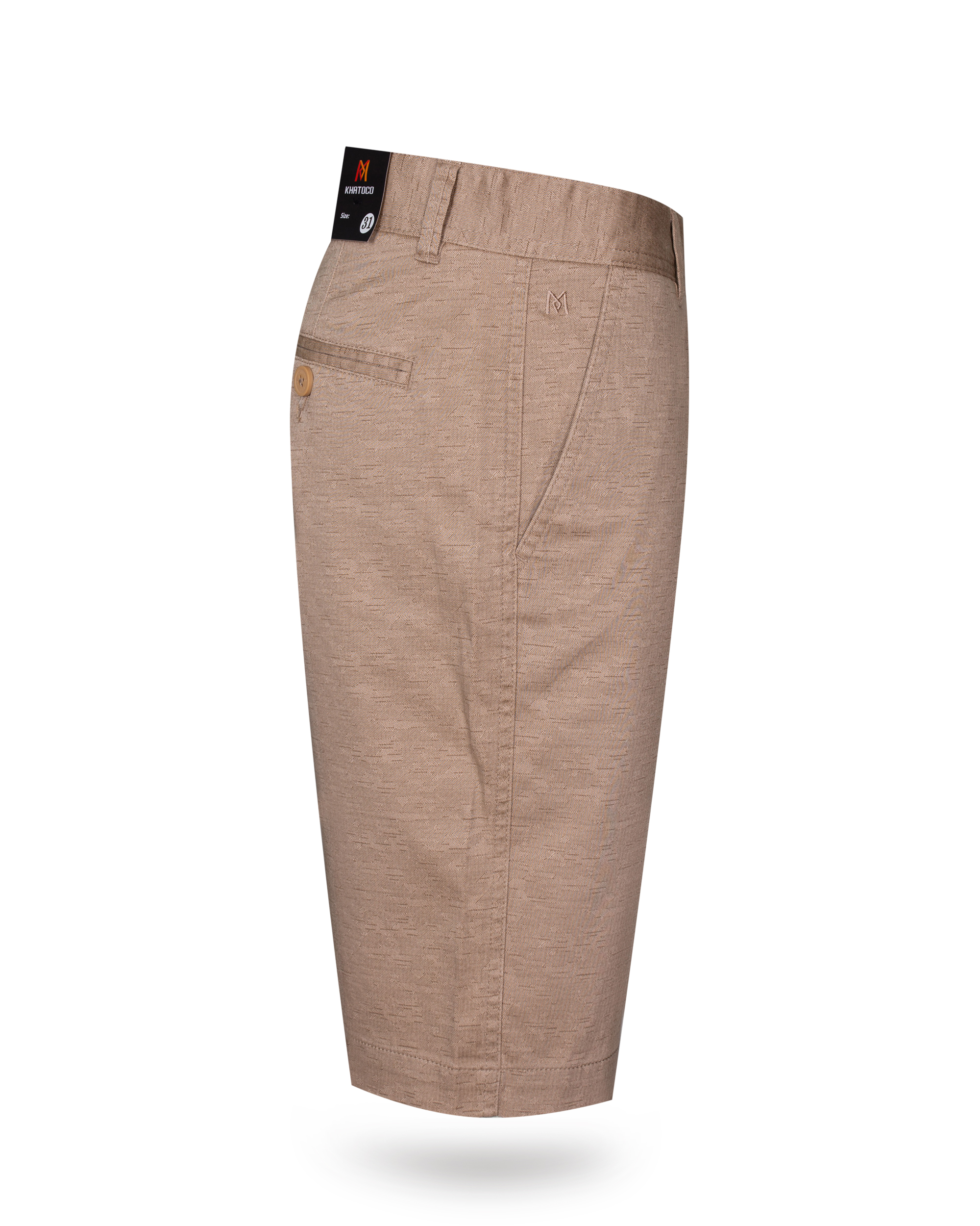 Quần short khaki nam Khatoco Q3M398R0-ININ427-2510-N