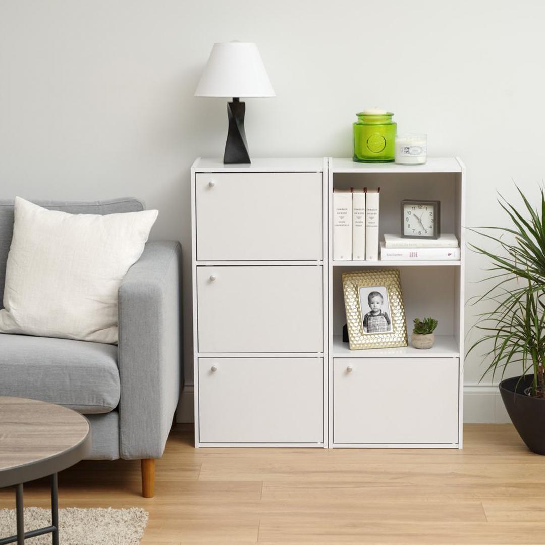 Kệ sách gỗ hiện đại SMLIFE Buzz | Gỗ MDF dày 17mm chống ẩm | D40xR30xC85cm