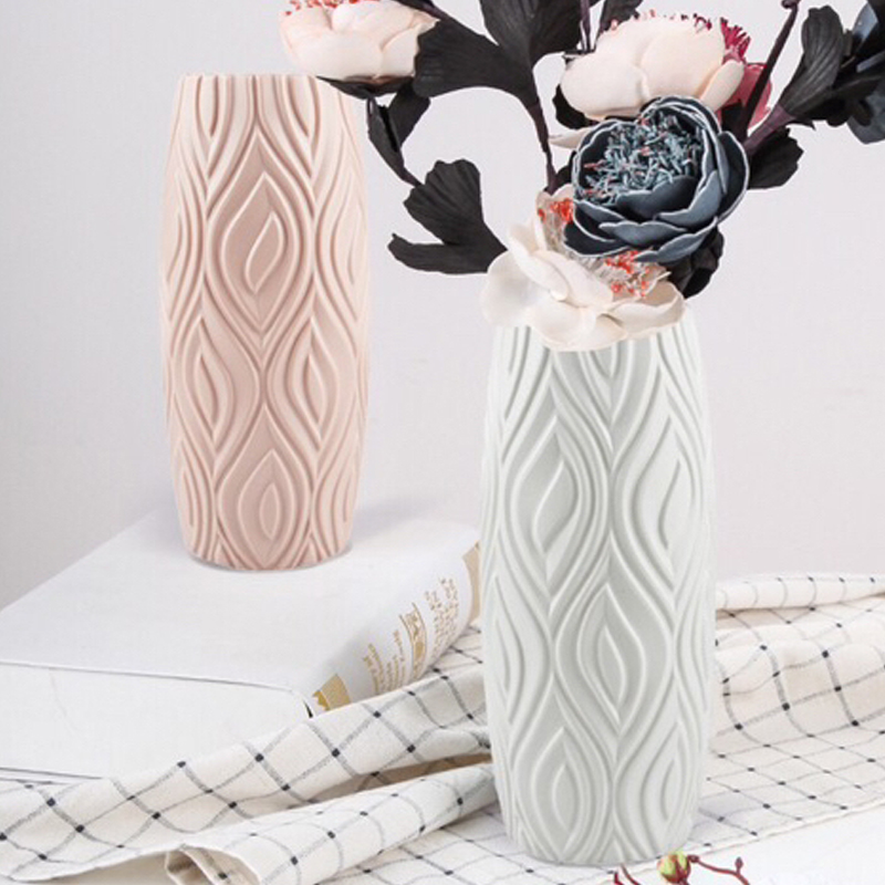 Bình Hoa Bằng Nhựa Phong Cách Bắc Âu Đơn Giản Sáng Tạo Decor Nhà Cửa Năm Mới Cổ Truyền Giao Màu Ngẫu Nhiên