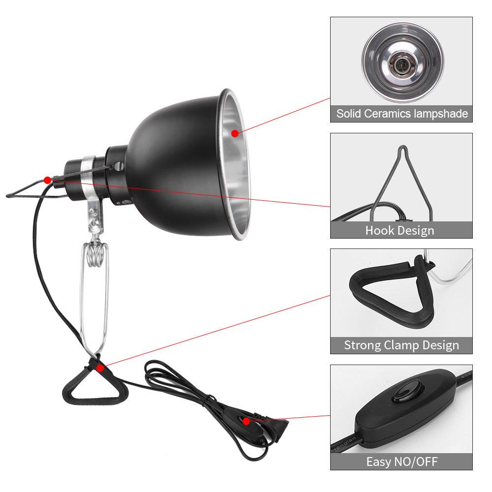 Đèn sưởi cho bò sát, rùa 75W chăm sóc cải thiện môi trường sống cho hồ cá