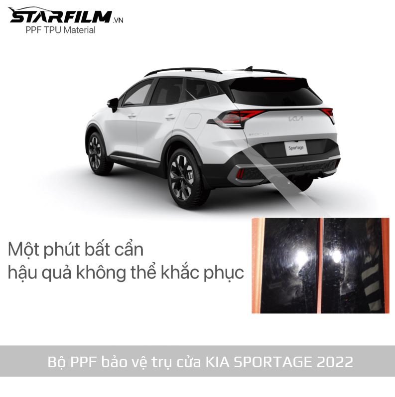 SPORTAGE 2022 PPF TPU Trụ bóng chống xước tự hồi phục STARFILM