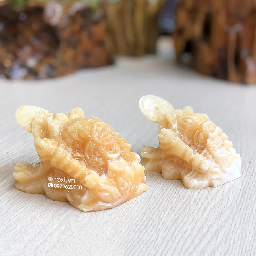 Thiềm Thừ Chiêu Tài - Cóc Tài Lộc Vàng (Natural Calcite)