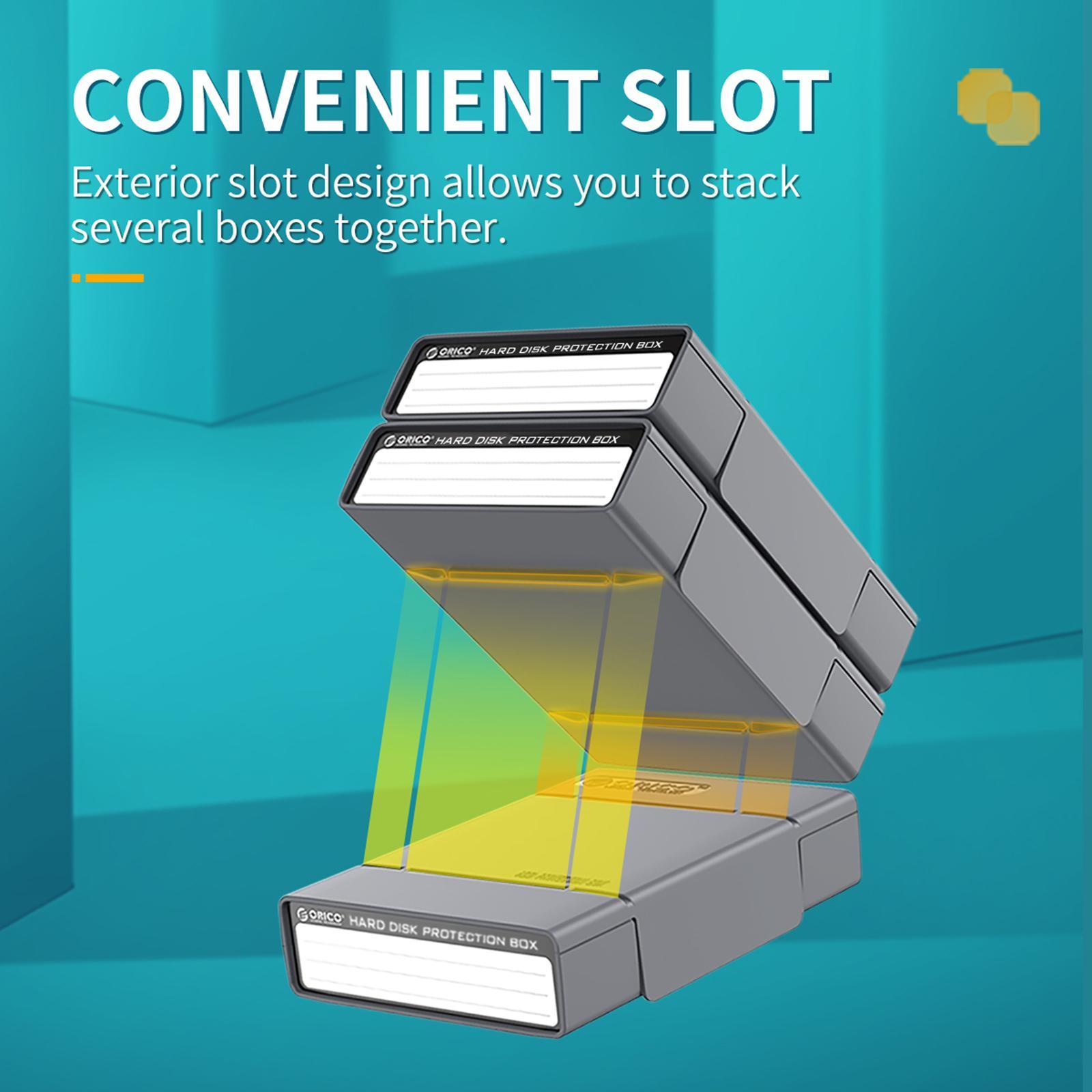 Hard Drive Case with Label Universal Portable for 3.5"/3.5" Hard Drive Disk