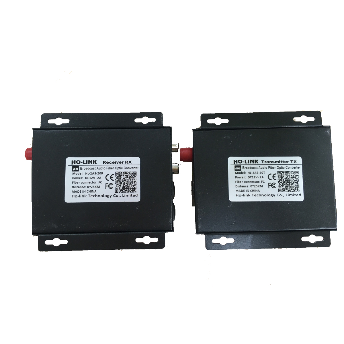 Bộ chuyển đổi audio sang quang 1 chiều Holink HL-AS-20T/R - Hàng Chính Hãng