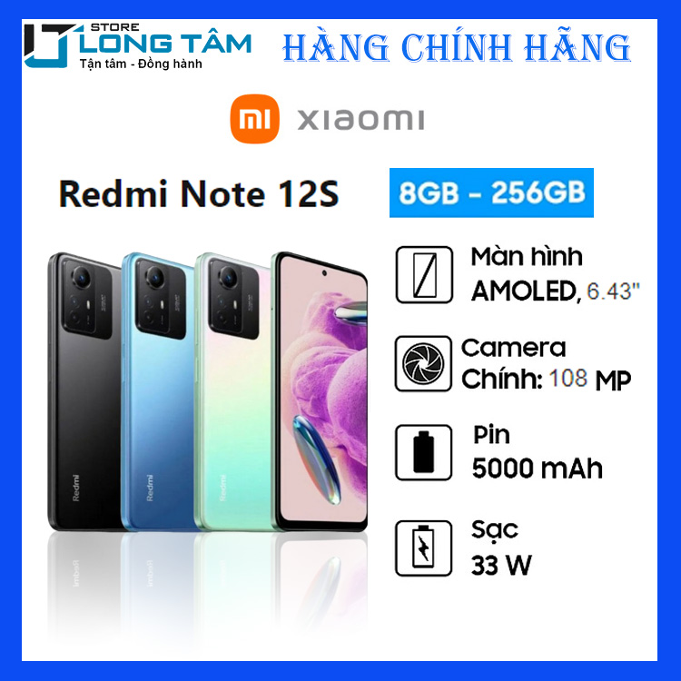 Điện thoại di động Xiaomi Note 12S (8G/256G) - Hàng chính hãng