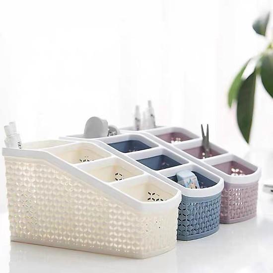 HỘP NHỰA 4 NGĂN ĐỰNG BÚT VIẾT, ĐỒ DÙNG TIỆN ÍCH