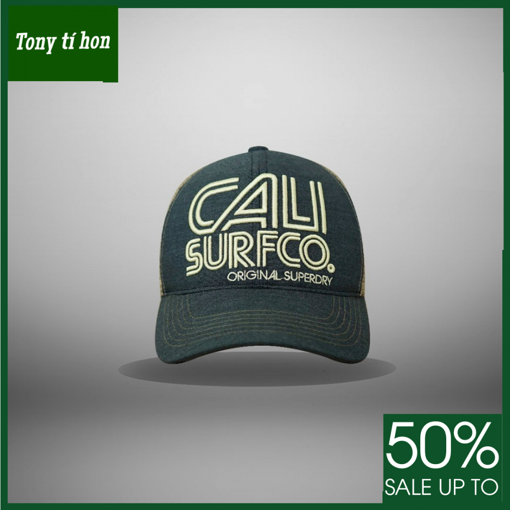 Mũ/nón kết lưỡi trai CaLi Surfco jeans xanh phối lưới cao cấp, đẹp, cá tính, thời trang nam nữ 2022