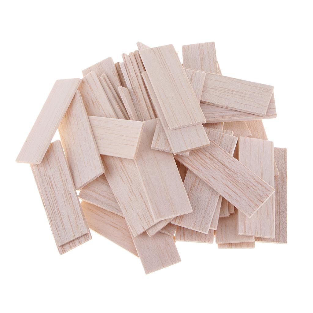 Natural Round Balsa Wood Woodcraft Flat Sticks Dowel