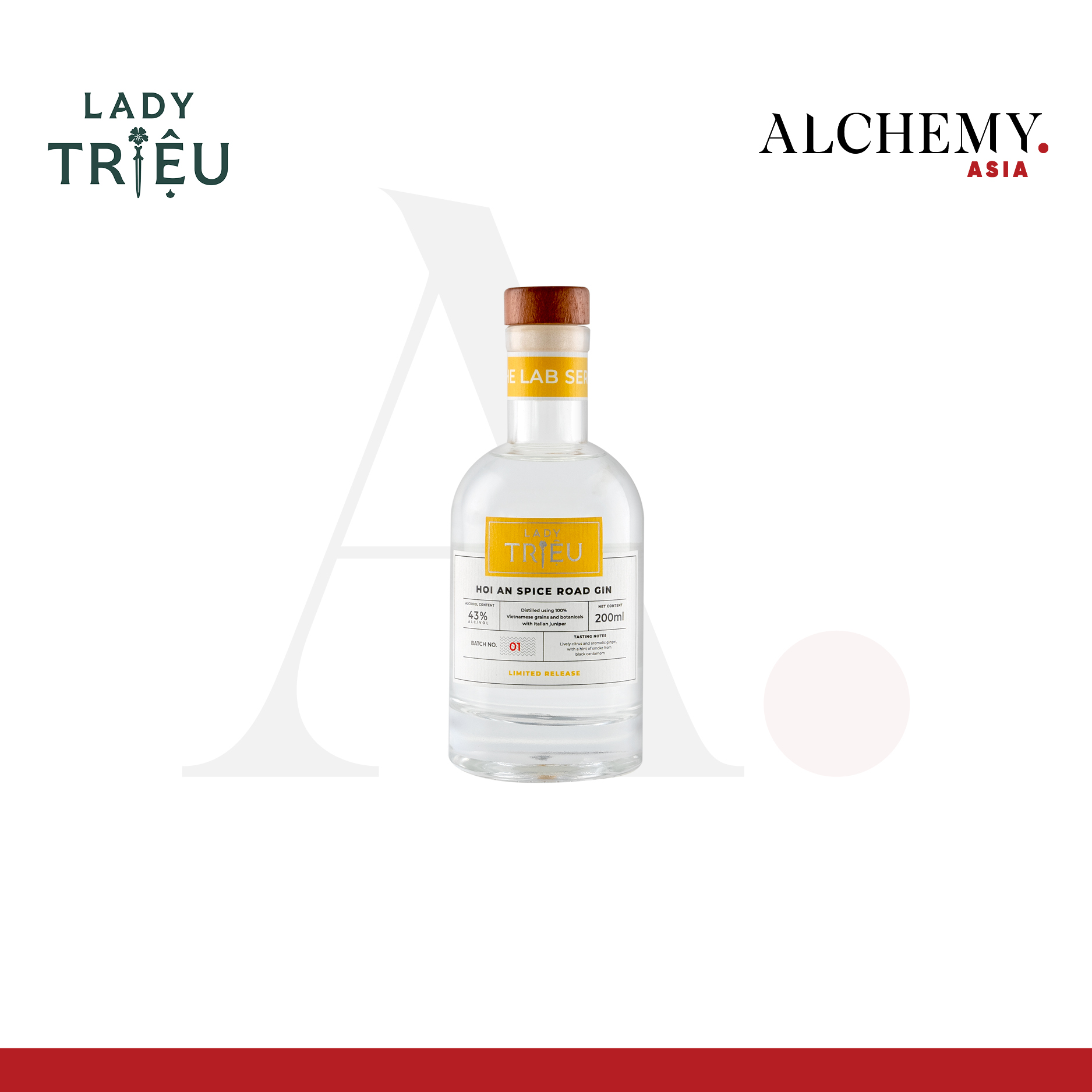 Hình ảnh Rượu Lady Triệu Hoi An Spice Road Gin 43% 1x200ml