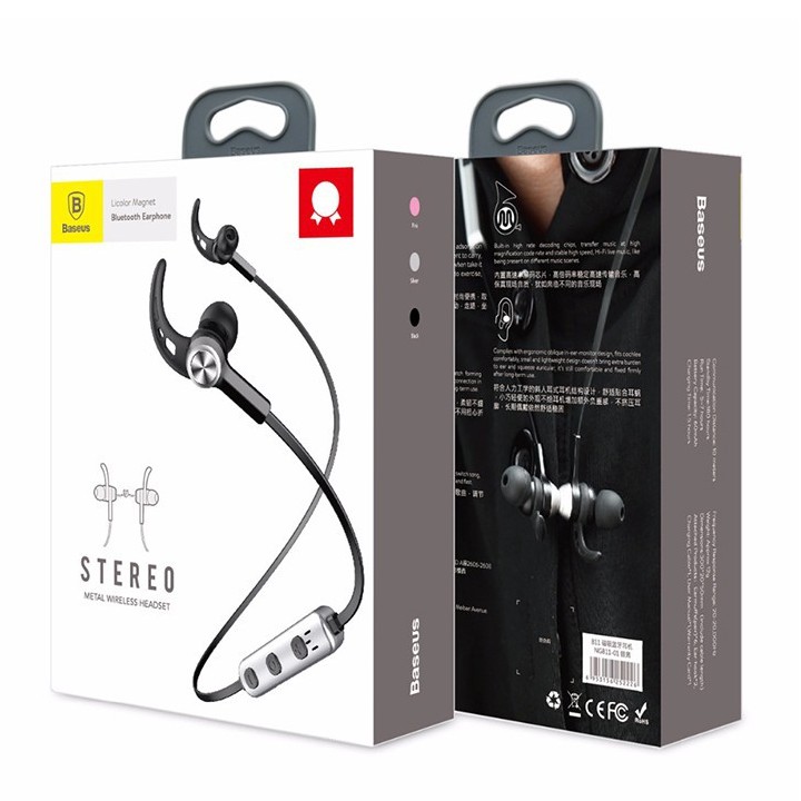 Earphone Metal Wireless chuẩn bluetooth tốc độ cao (Đen)- Hàng chính hãng