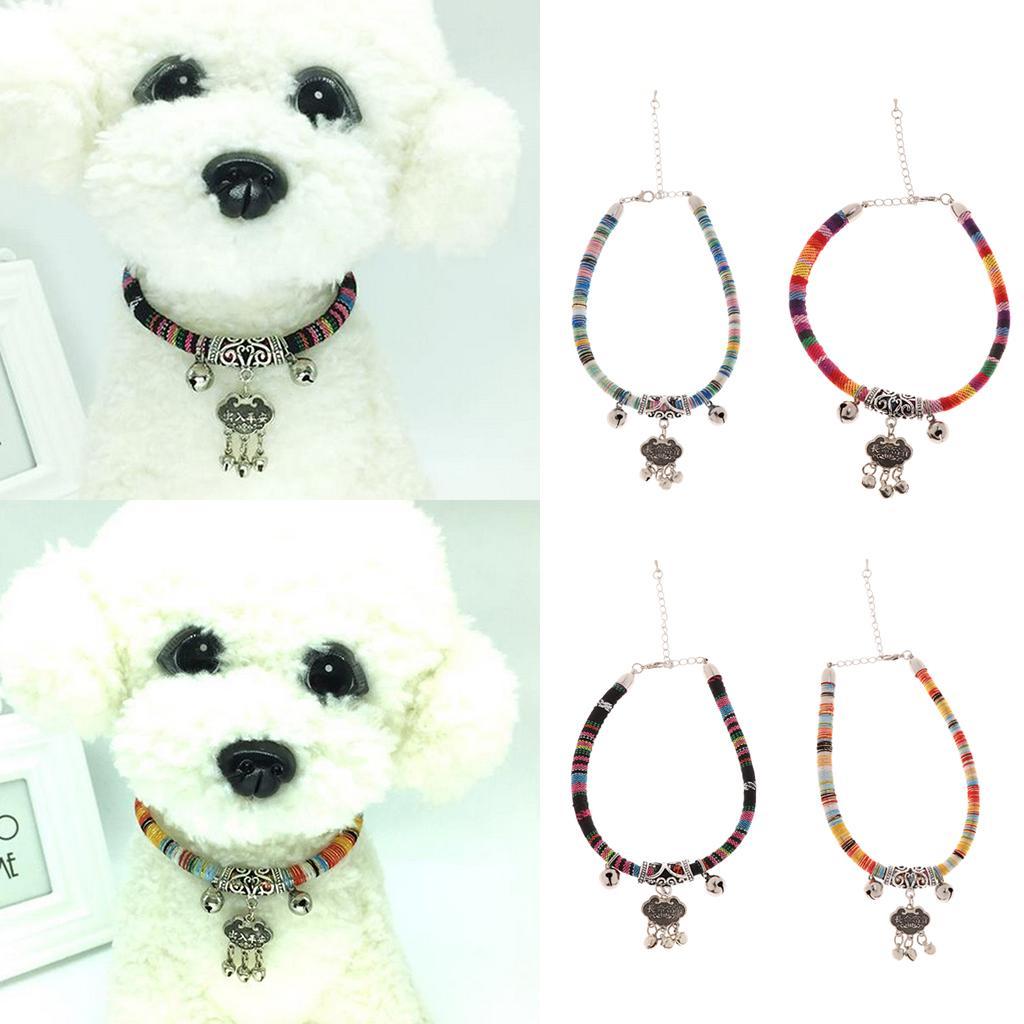 Ethnic Style Handmade Pet Cat Dog Collar with Long Life Lock Collar