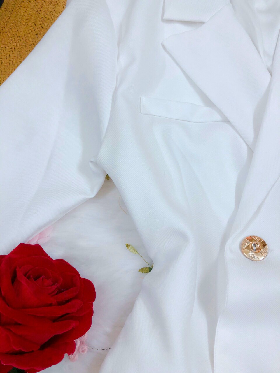 Đầm Vest Nữ Thiết Kế Tay Lỡ Đính Nút Form Tôn Dáng, Chất Vải Cotton Co Giãn Có Lót Trong Hanaki HNK334