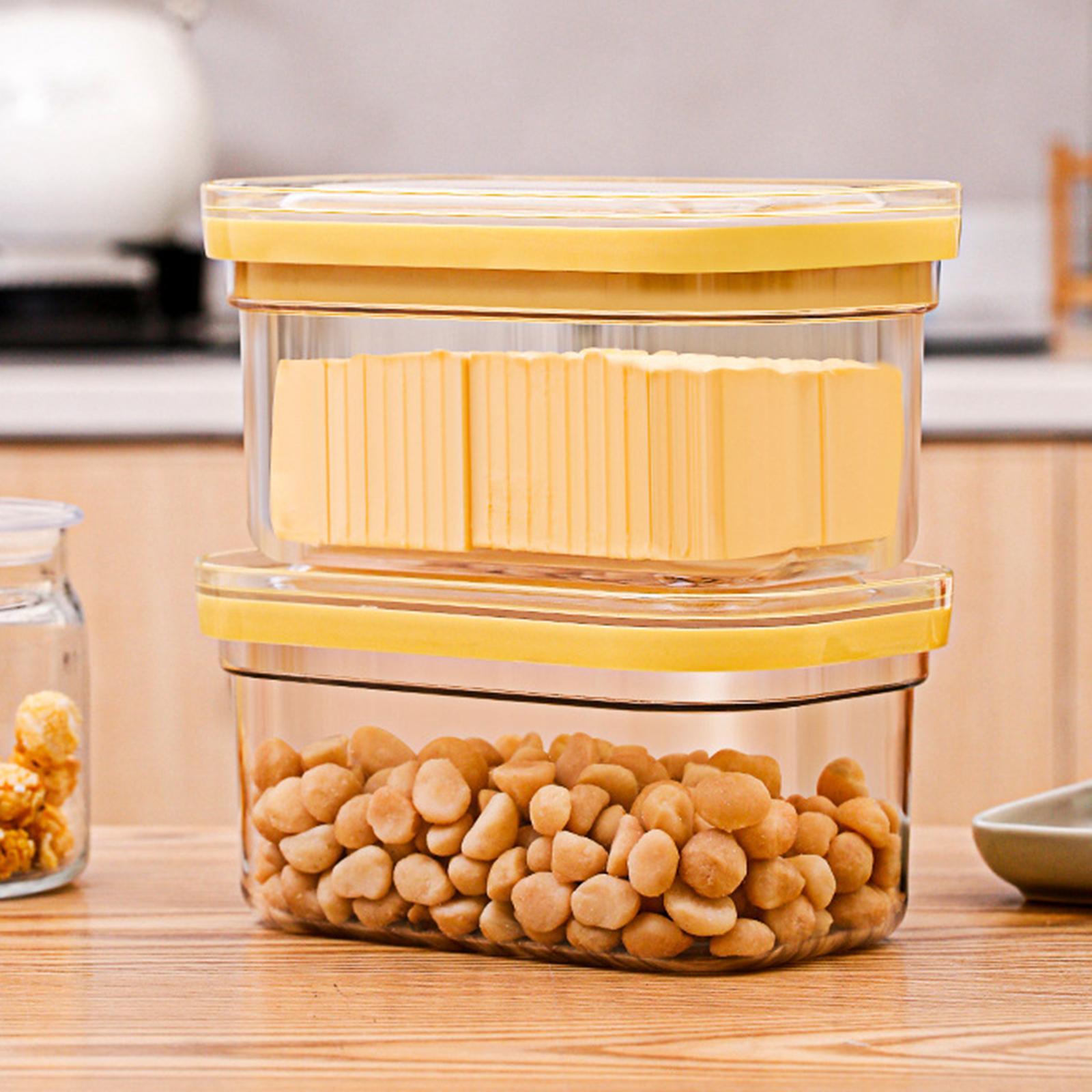 2 in 1 Clear Butter Container Cheese Keeper with Sealed Lid