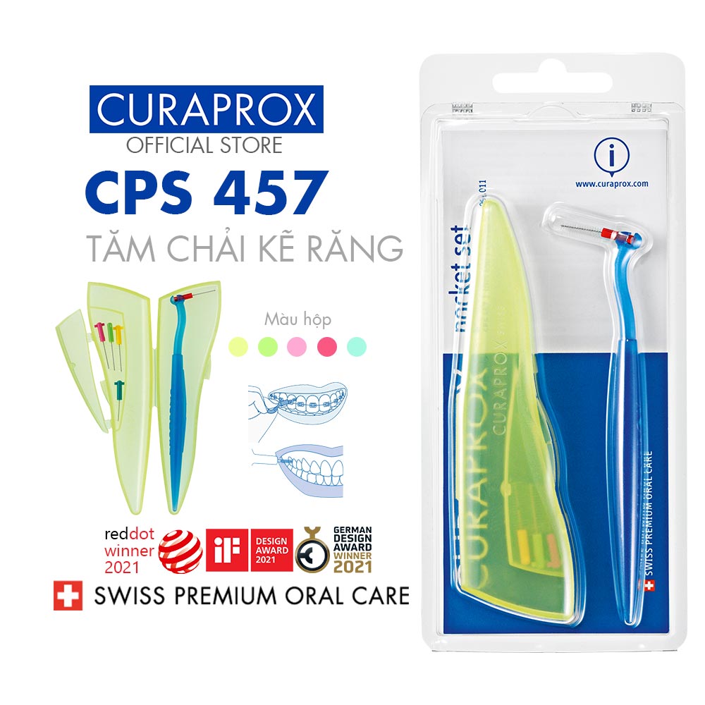 Tăm chải kẽ răng Curaprox CPS 457 có hộp (màu ngẫu nhiên)