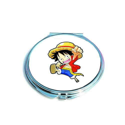 Gương mini cầm tay bỏ túi IN HÌNH Monkey D. Luffy One Piece - Đảo Hải Tặc anime chibi