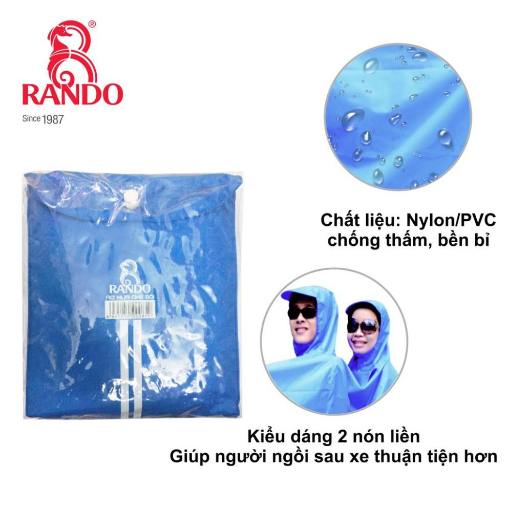 Áo Mưa 2 Đầu Choàng Cánh Dơi RANDO Người Lớn Thời Trang Chính Hãng Vải Dù Cao Cấp Không Thấm Nước Giá Sỉ CHEDOI