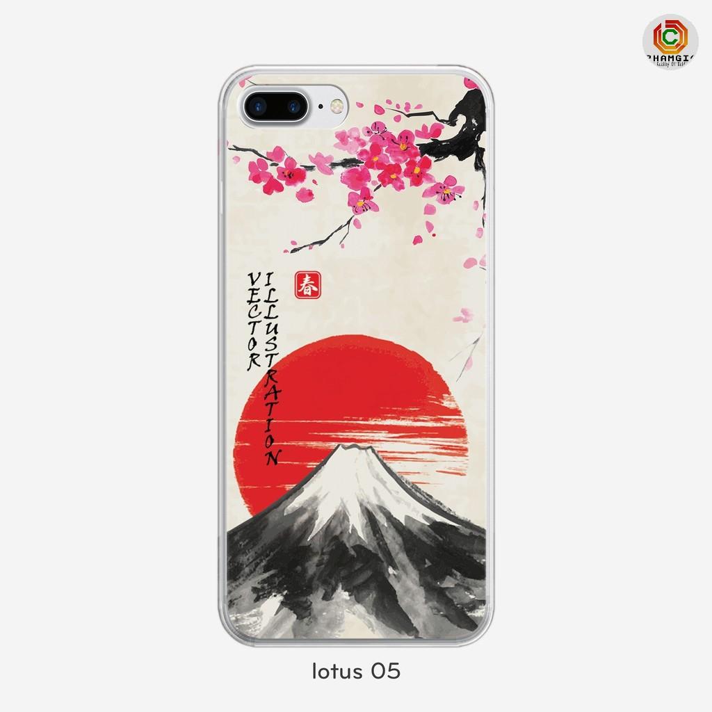 Ốp lưng hoa sen dành cho iPhone 7 PLUS 8 PLUS X XS 5 6