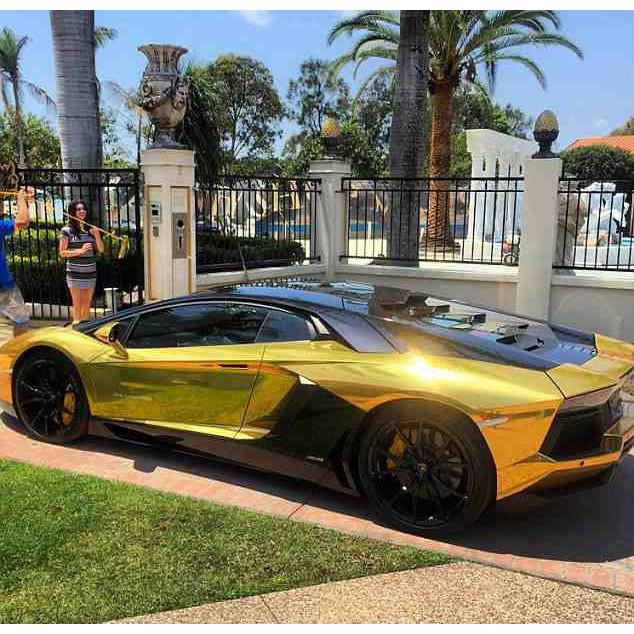 Decal chrome vàng 3 lớp hàng cao cấp chuyên dụng dán ô tô xe máy trang trí nội ngoại thất phong cách sang chảnh dubai hu