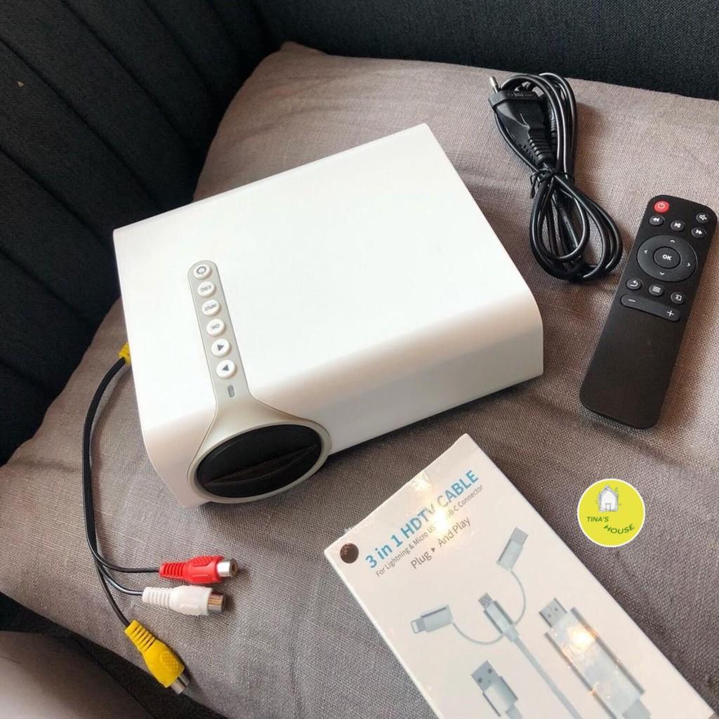 Máy Chiếu Phim Mini YG530 -Wifi - Độ Phân Giải 1080p HD Tặng Dây HDMI & 10 Stickers-Hàng Chính Hãng Lejiada