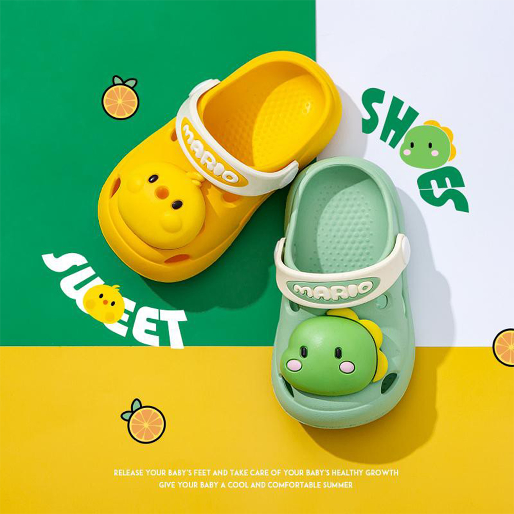 Dép Trẻ Em Cheerful Mario QL - 6633 Siêu Mềm Siêu Nhẹ Chống Trơn Trượt Cho Bé - 5 Màu Sắc Đính Kèm Sticker Gà Ngộ Nghĩnh, Có Quai Đeo Linh Hoạt (Kèm Tất Babylovego B101)