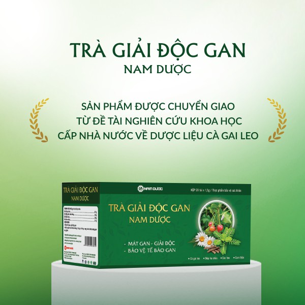 Trà giải độc gan Nam Dược, Hỗ trợ tăng cường chức năng gan, giảm tác hại do bia rượu