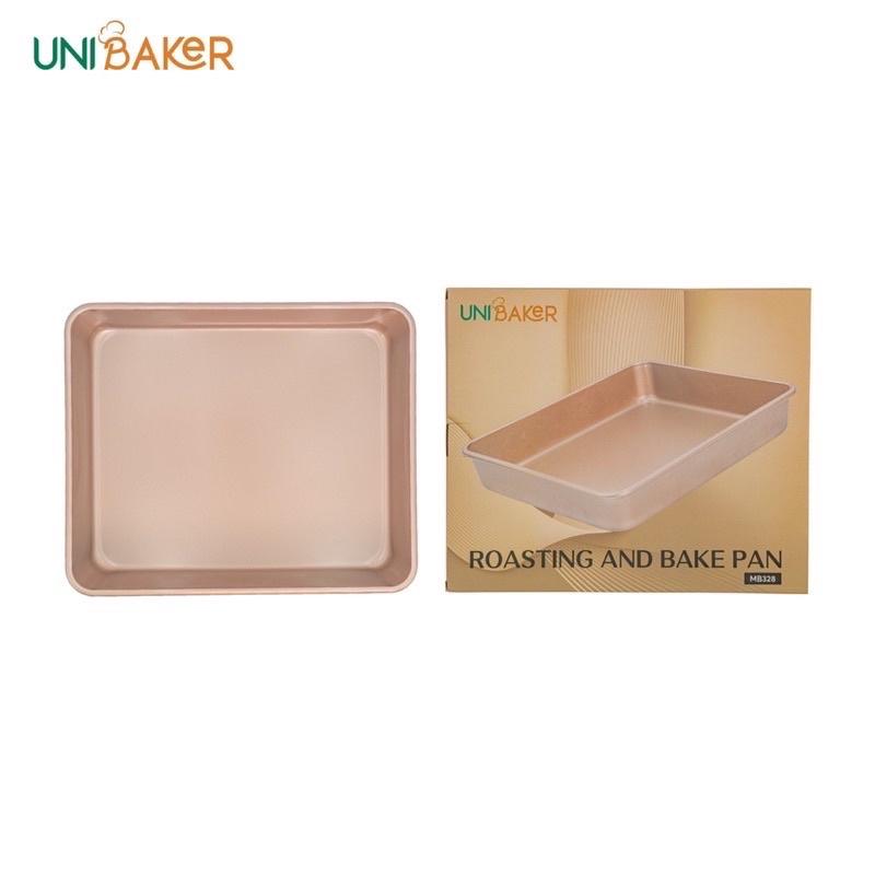 Khay nướng bánh chữ nhật thành cao UNIBAKER / Khay nướng cách thuỷ