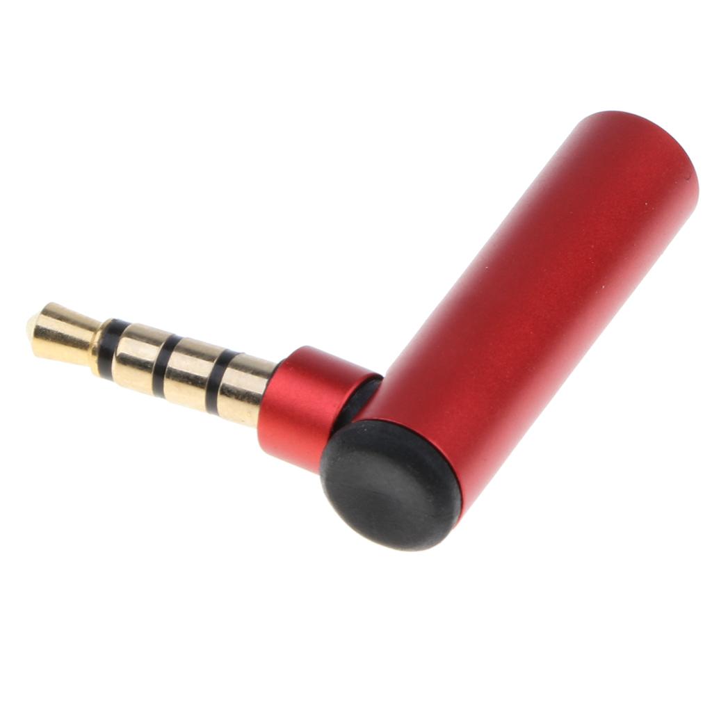 3.5mm Male to Female 90 Degree Right Angled Adapter Audio Microphone Jack