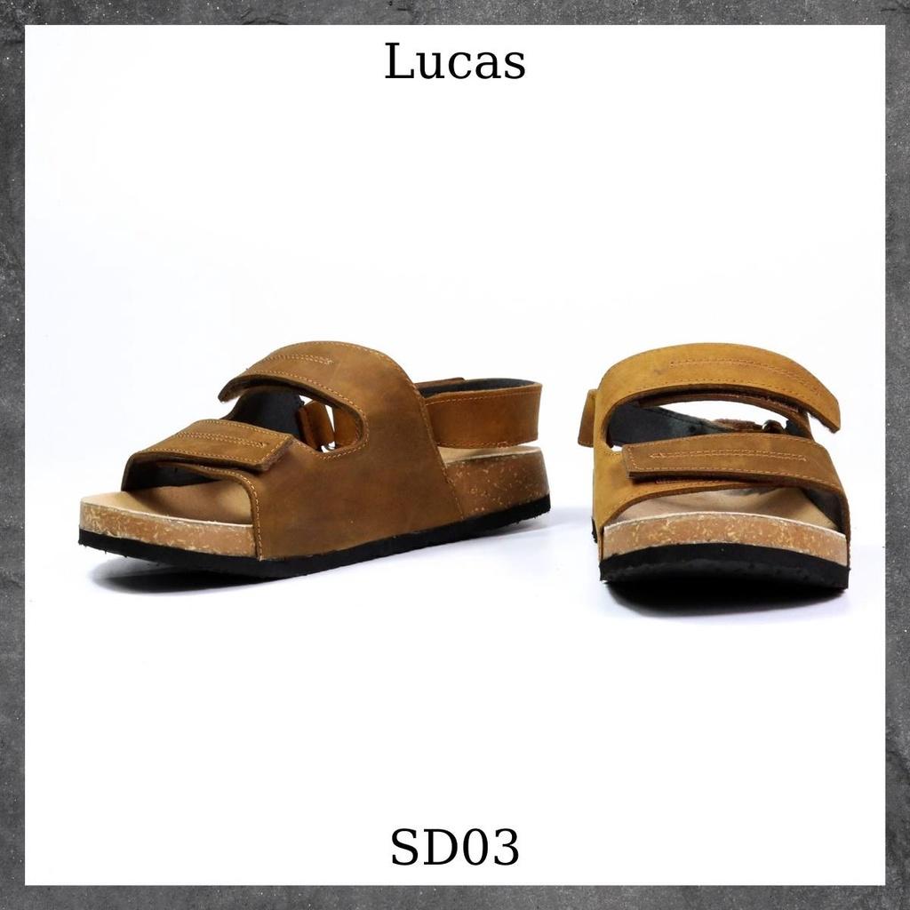 Dép da bò đế trấu, Sandal da bò sáp, may thủ công Lucas Shoes, bảo hành 6 tháng