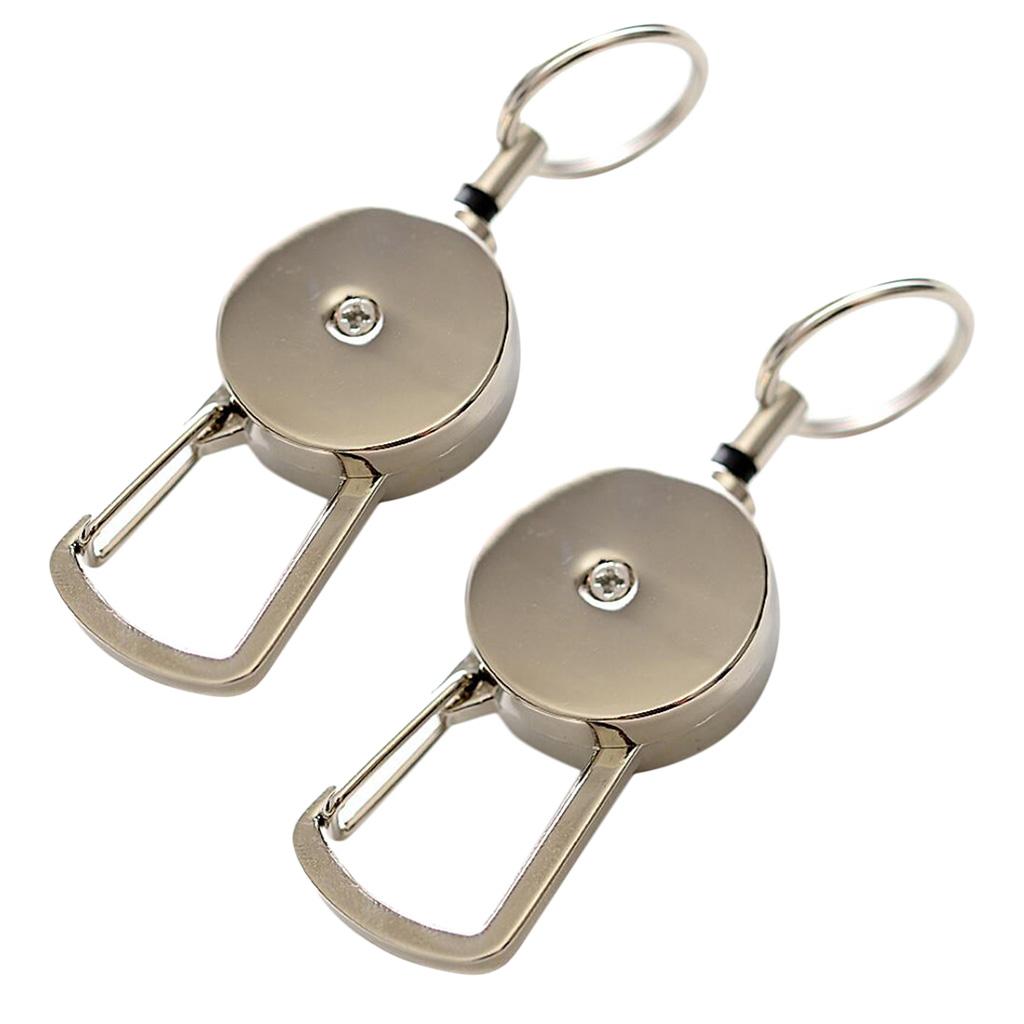 Anti-theft Telescopic Keychain Anti-lost Key Ring Easy Pull Clasp Key Buckle