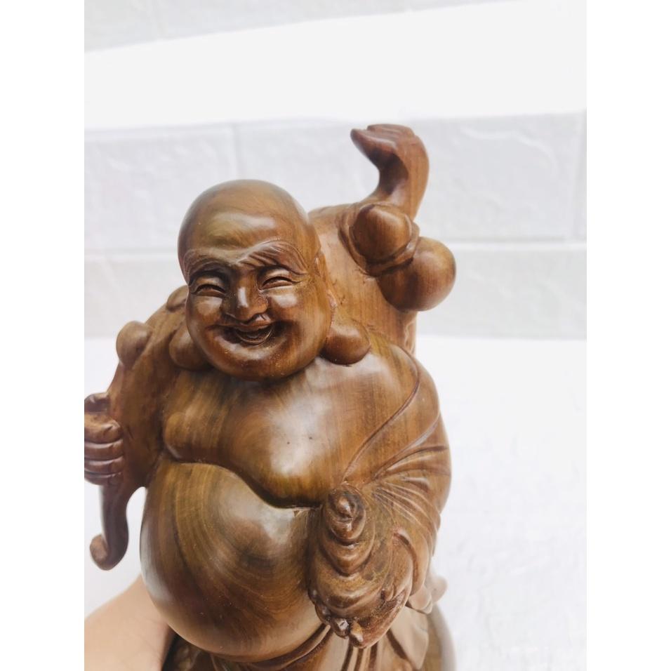 TẶNG QUÀ - TƯỢNG PHẬT DI LẶC VÁC BAO GỖ BÁCH XANH QUÝ CỠ ĐẠI