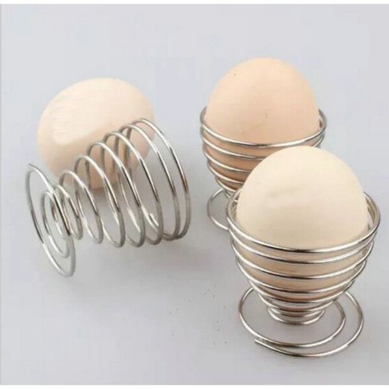 Combo 5 ly ăn trứng , thiết kế xoắn ốc bằng thép không gỉ ,hiện đại giúp cố định trứng cầm không bị nóng tay ,,có thể uốn dẻo , không bị dính ,nhỏ gọn dễ dàng mang theo