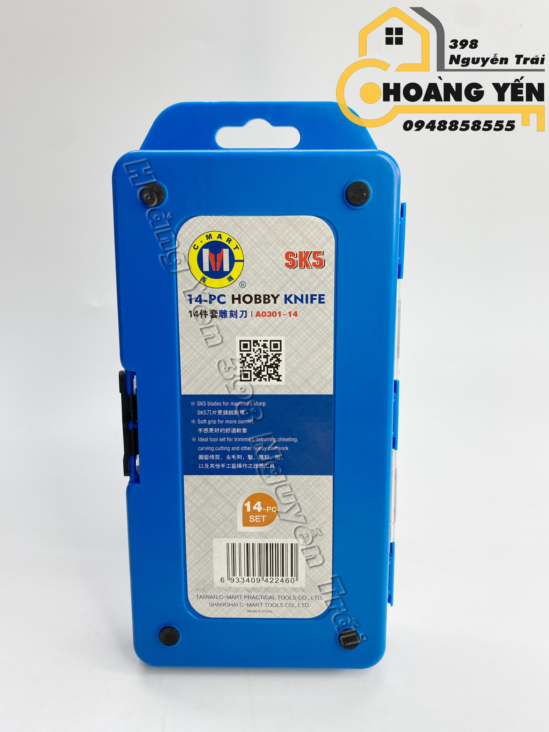 Bộ dao điêu khắc, chạm, trổ, tách, chiết cao cấp 14 chi tiết C-Mart A0301-14 - Hoàng Yến