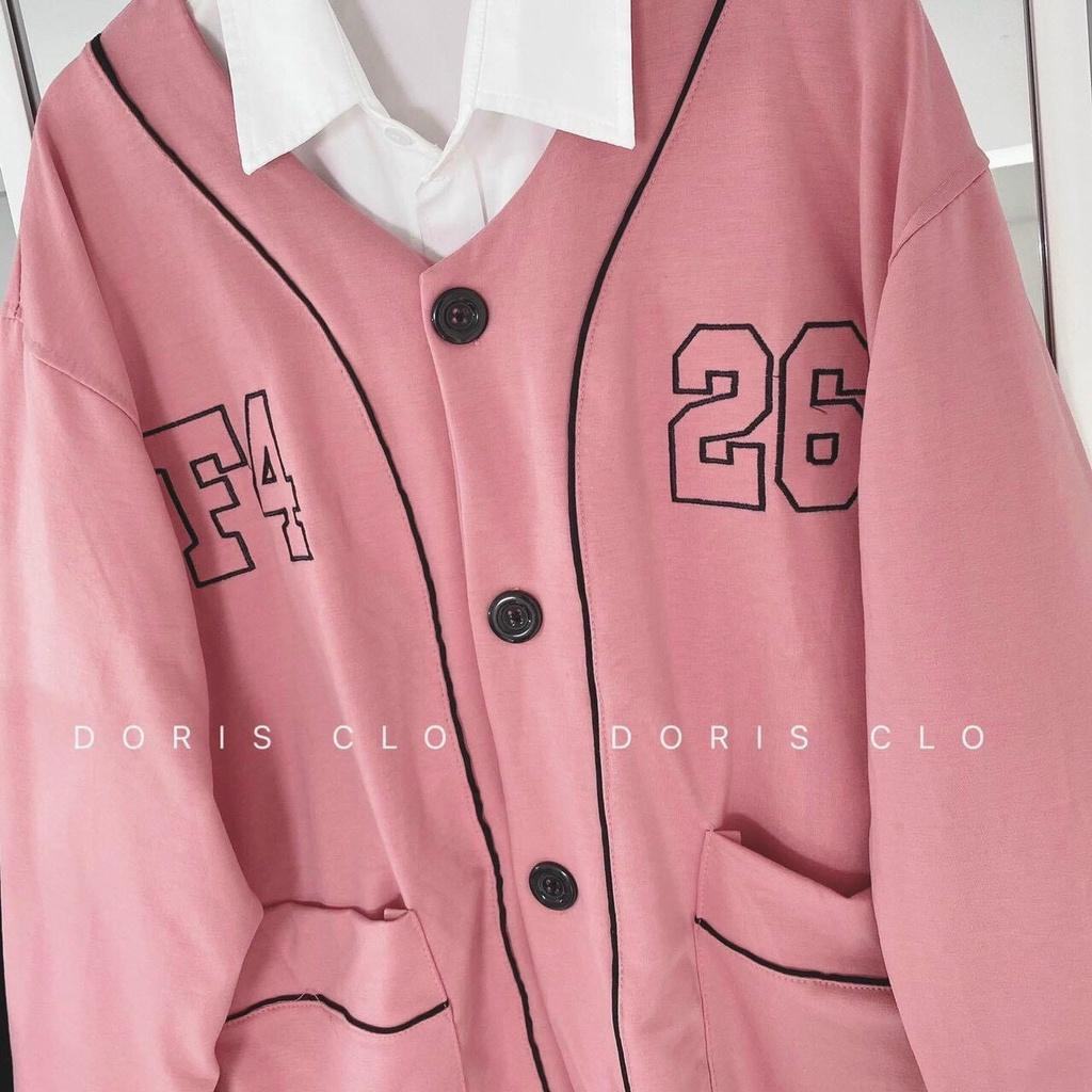 Áo khoác nỉ cardigan form rộng