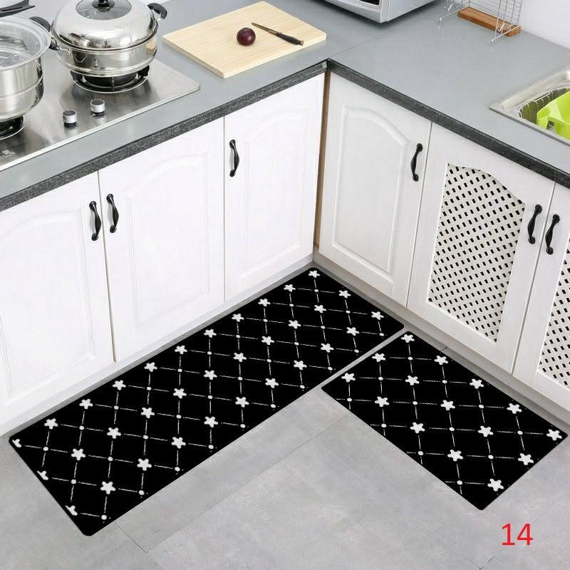 Bộ 2 thảm bếp 3D, thảm trải sàn cao cấp chống trượt