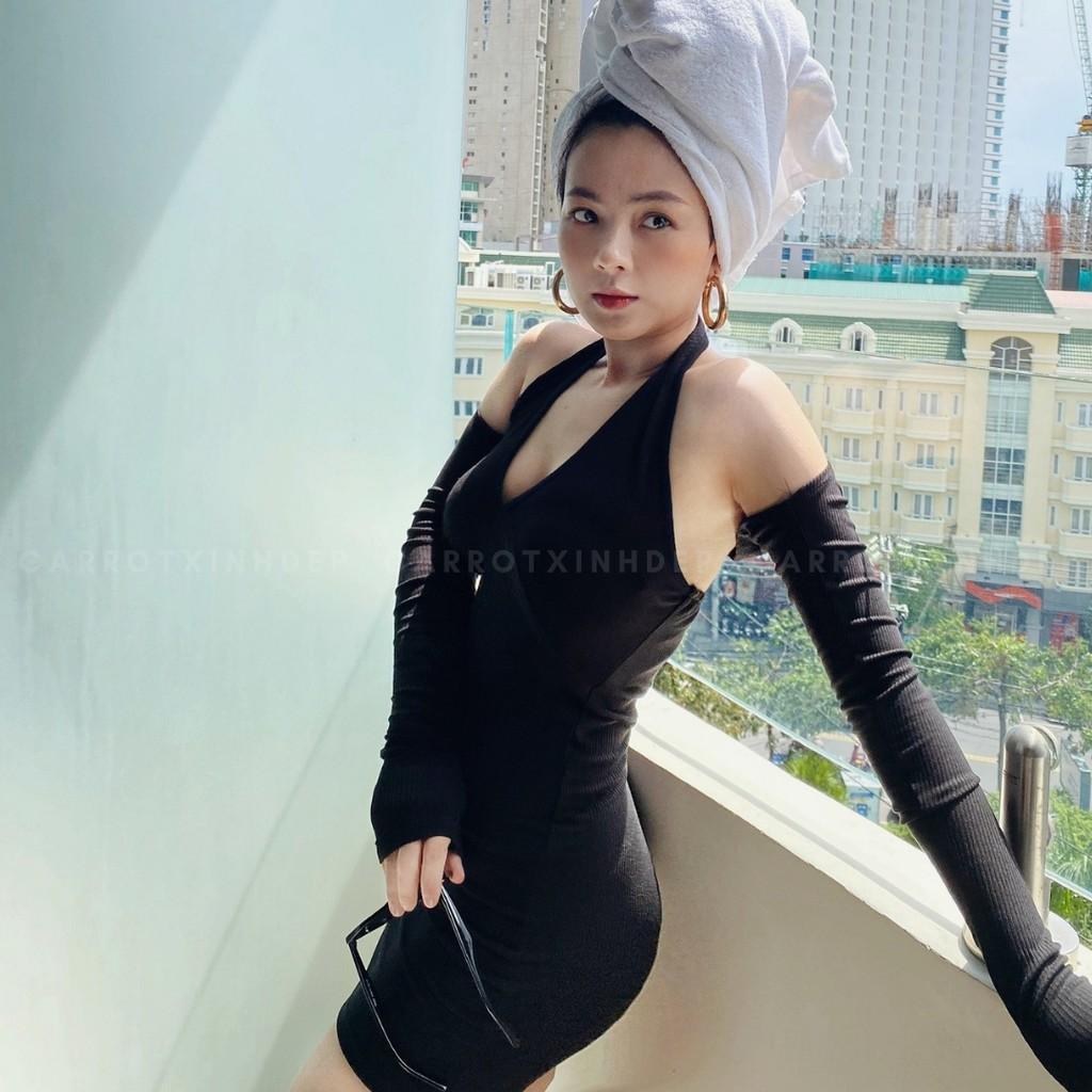 ĐẦM ÔM BODY NỮ SEXY TAY DÀI THÁO RỜI THỜI TRANG NỮ QUYẾN RŨ PHONG CÁCH HÀN QUỐC CARROTXINHDEP