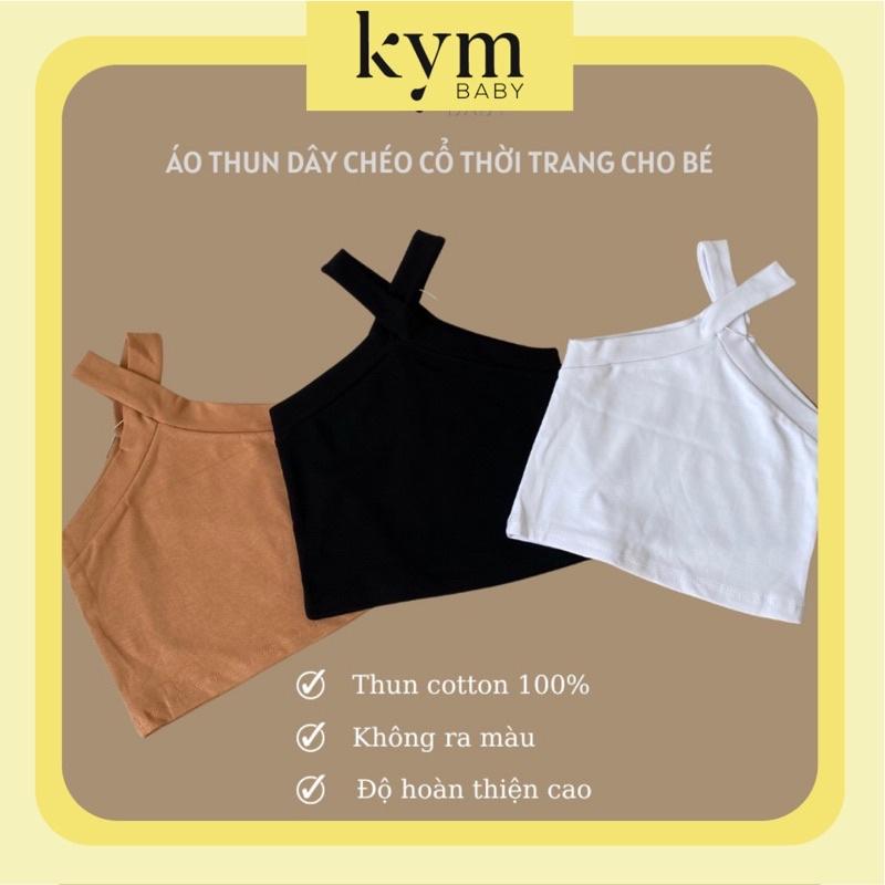 Áo thun body dây chéo cổ thời trang cho bé gái A856