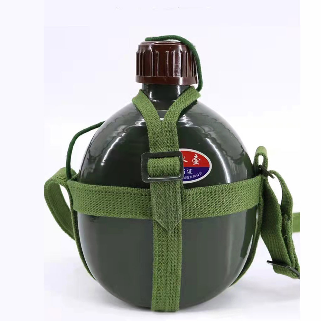 Bình Tông Nhôm Xanh Truyền Thống Đựng Nước Dung Tích 1,2L Tiện Dụng , Chất Liệu Vỏ Nhôm An Toàn Dây Đeo Tiện Dụng