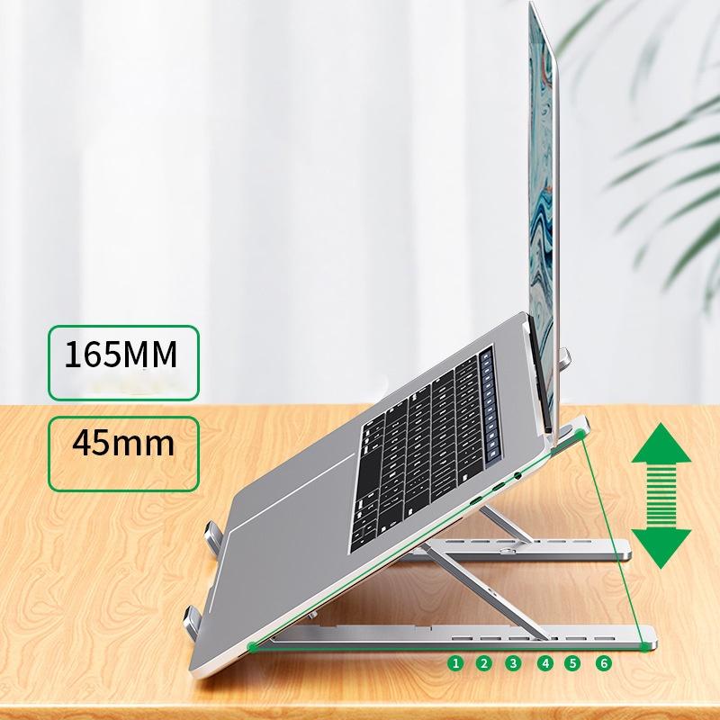 Giá đỡ Laptop, Ultrabook chất liệu bằng nhôm nguyên khối điều chỉnh độ cao,đế tản nhiệt kê laptop nhôm