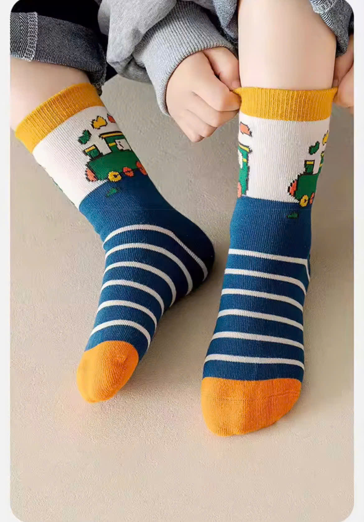 SET 5 ĐÔI TẤT VỚ XANH DỄ THƯƠNG TỪ 1-12 TUỔI DÀNH CHO BÉ TRAI BÉ GÁI