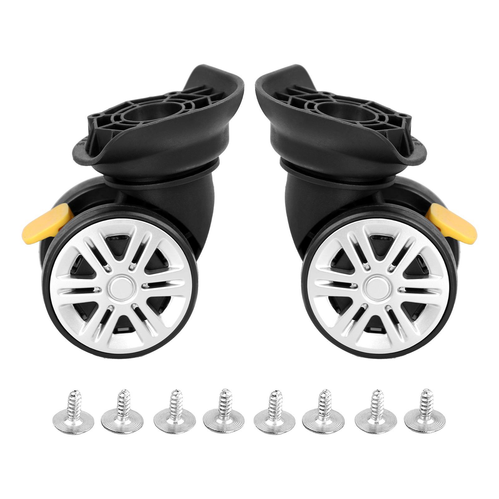 Luggage Suitcase Wheels Quiet Hole Pitch 1.3 inch Replacement Luggage Wheels