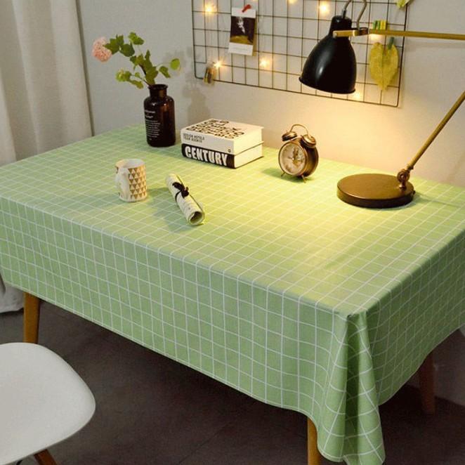Khăn trải bàn caro pvc không thấm nước làm phông nền chụp ảnh trang trí bàn ăn bàn trà phòng trà