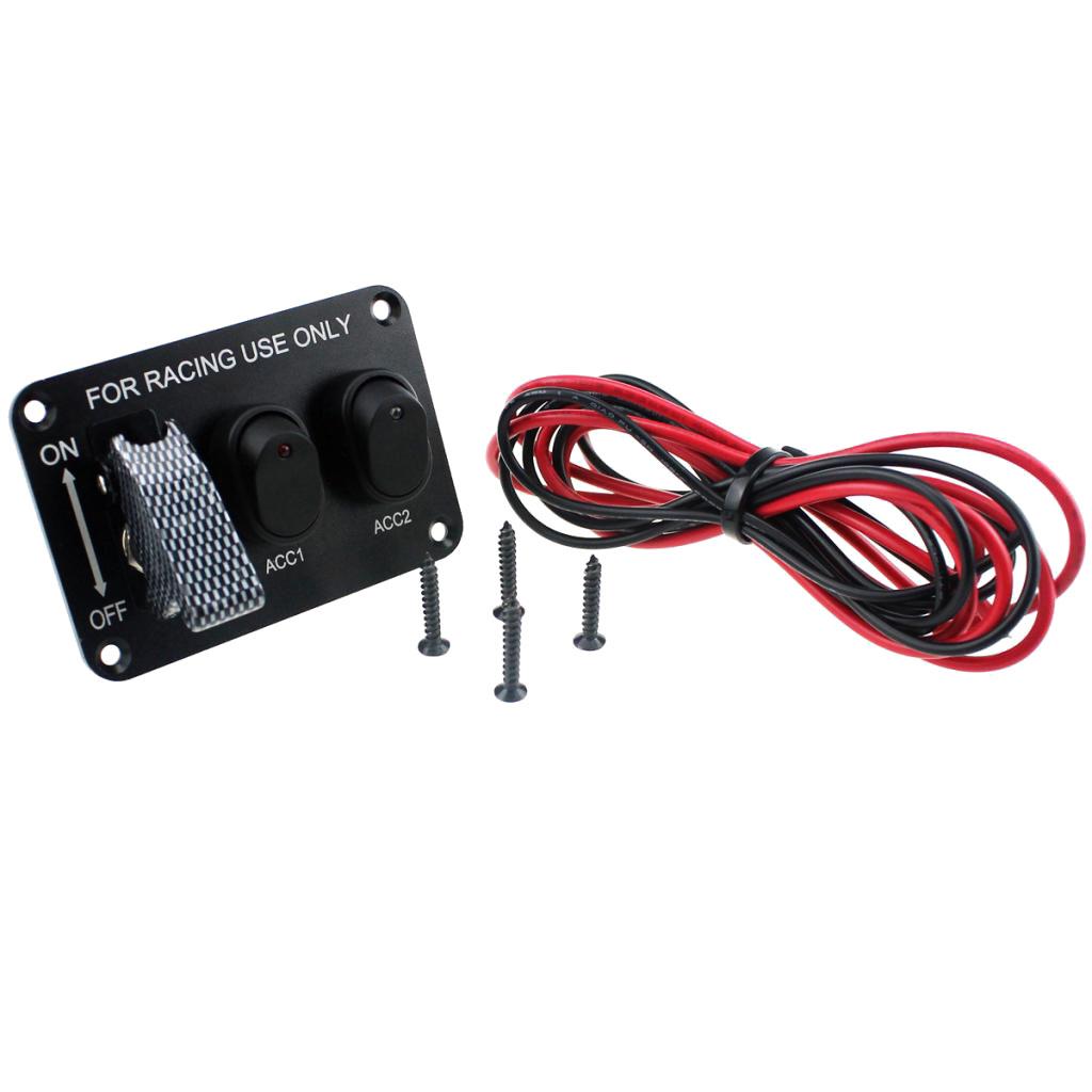 Red+White LED Toggle 2Pin & 3Pin DC 12V 20A Switch Button Panel For Car Boat