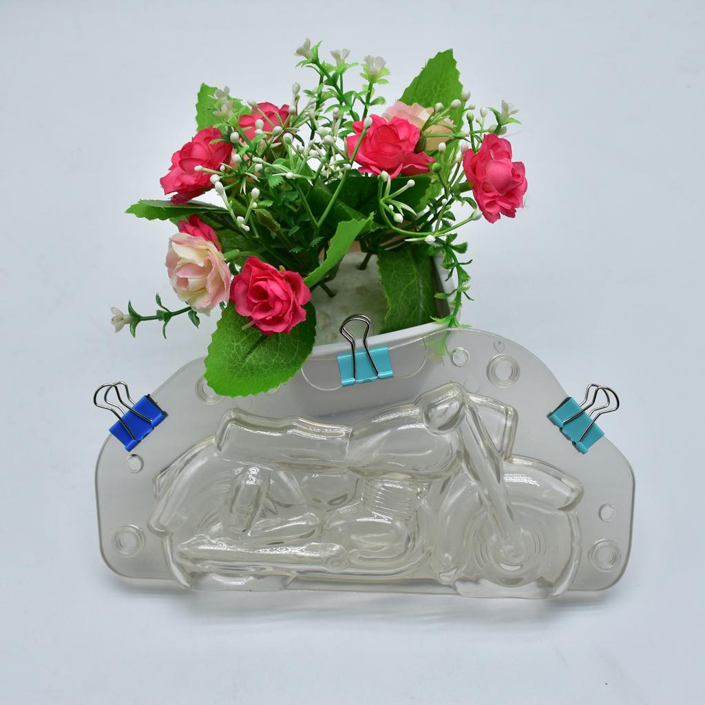 DIY 3D Motorcycle Cake Mold Soap Ice Mould For Candy Chocolate Bake Tool