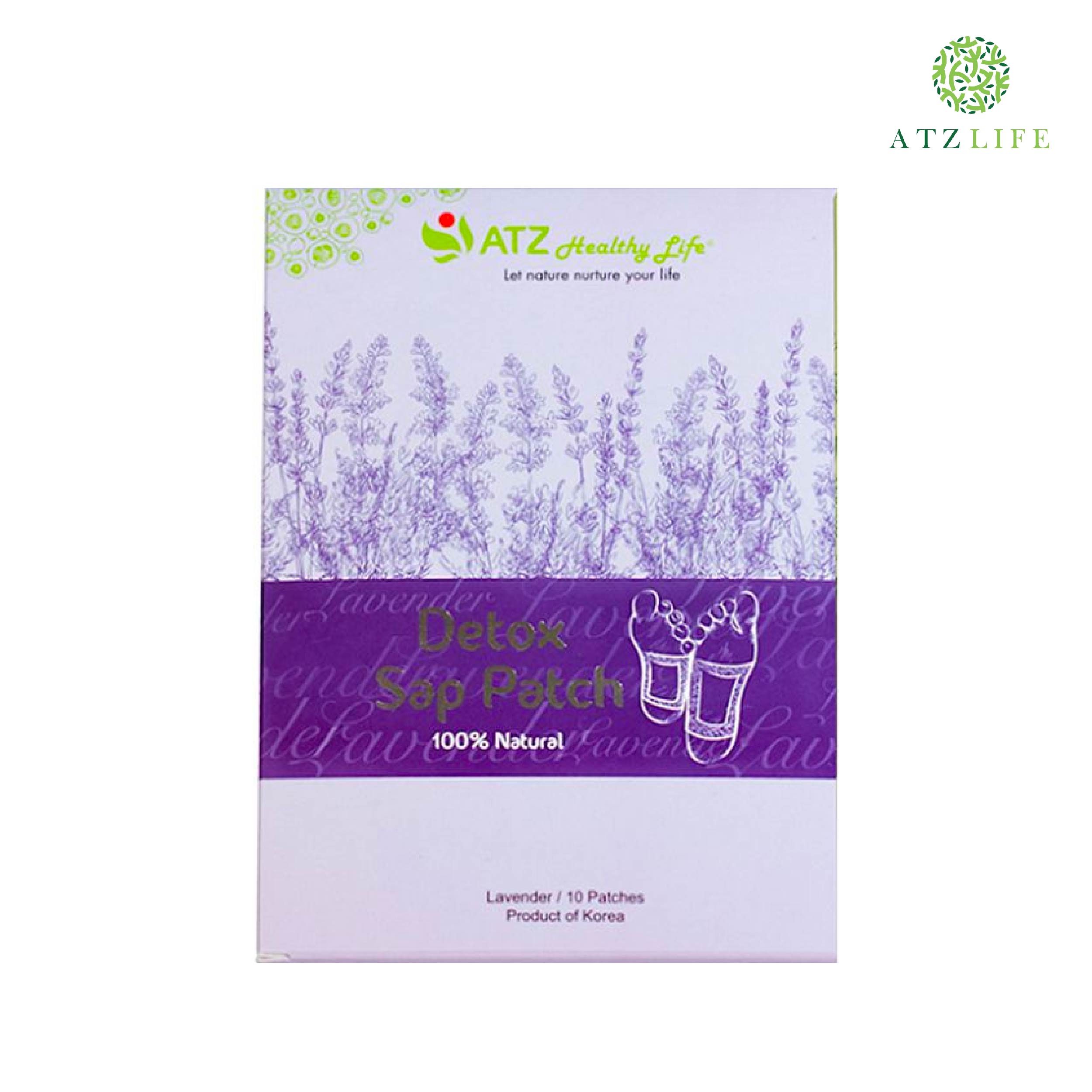 Cao Dán Bàn Chân Thải Độc Kim Loại Nặng ATZ Healthy Life (Oải Hương - Lavender Batch)