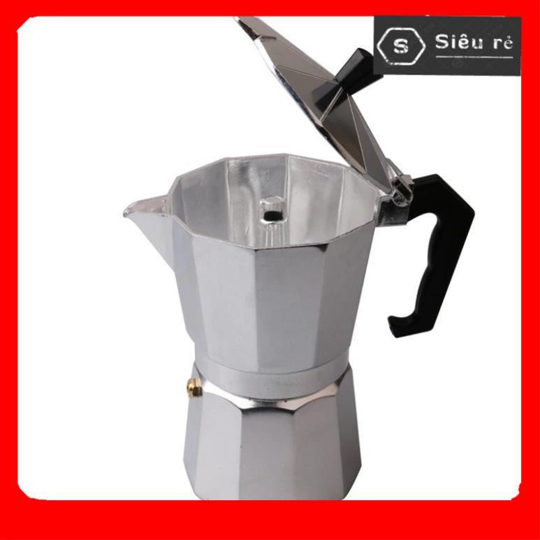 Ấm, Bình Pha Cà Phê Moka Espresso Tại Nhà - Ấm Pha Coffee Kiểu Ý - Tiện Lợi Dễ Sử Dụng (LA6989)